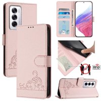 Funda Tipo Cartera Foxdock Para Oppo Reno 12 Con Soporte, Ranuras, Rfid, Diseño De Gato