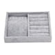thumbnail image 4 of Caja De Bandeja De Exhibición De Joyería Apilable De Terciopelo Gris Para La Tira De Joyería, 4 of 5