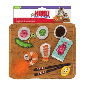 Kong Company - Juguete Kong Pull-A-Partz Sushi Puzzle Gato