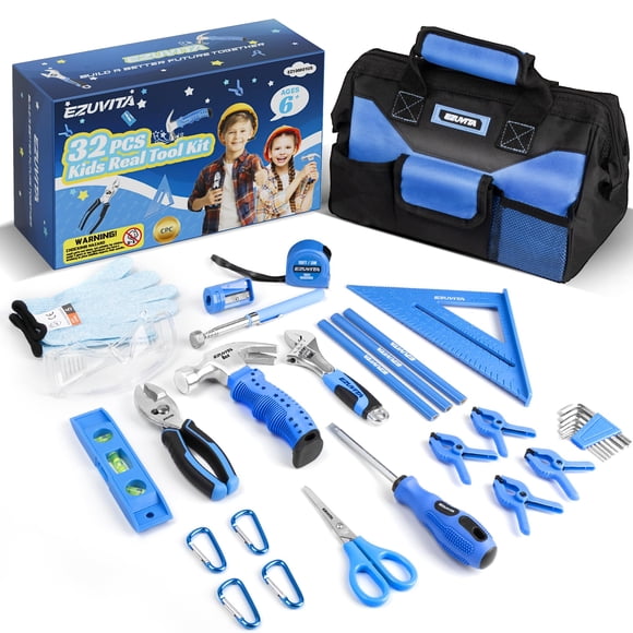 Set de Herramientas EZUVITA 32 Piezas Azul para niños de 6 años y más
