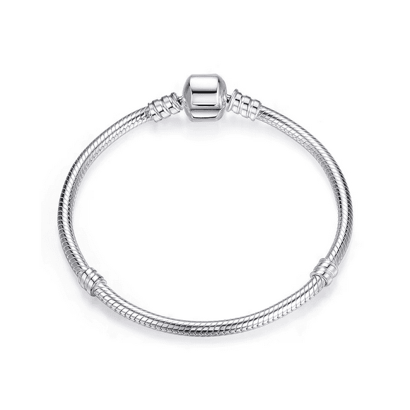 Pulsera Plateada de Acero para Charms 18 CM