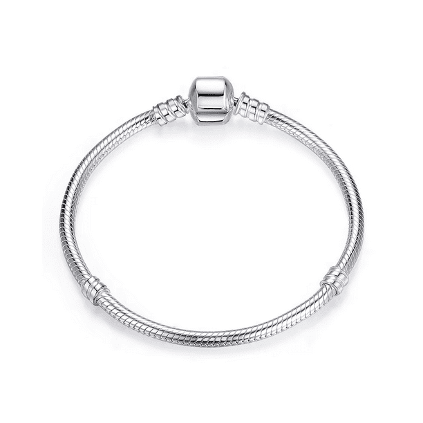Pulsera Plateada de Acero para Charms 20 Cm