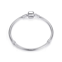 Fershop - Pulsera Plateada De Acero Para Charms 19 Cm