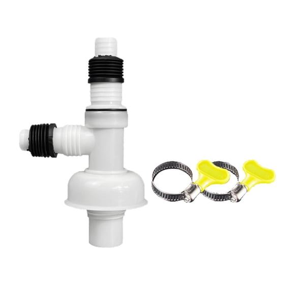 Adaptador de Drenaje de Piso Conector de Manguera Fregona Tubo de Piscina Fregaderos Conector de Tubería en Y Prevención de Olores Lavadora Portátil R B