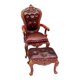 thumbnail image 4 of 2 Piezas De Silla Y Taburete A Escala 1/12, Accesorios De Simulación De Juguete Para El Hogar, Color Marrón Oscuro, 4 of 5