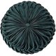 thumbnail image 1 of Cojín Decorativo Redondo Firefly Hope Plisado Terciopelo Verde Oscuro 15", 1 of 4