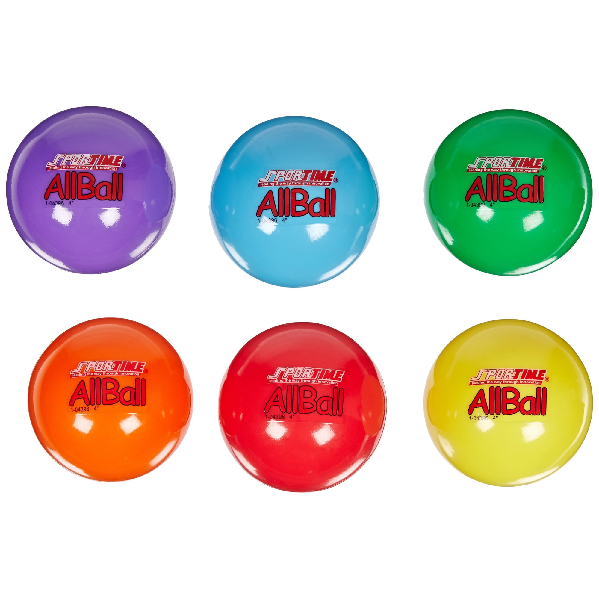 Juego De Pelotas Inflables Sportime De 4 Cm, 6 Colores Surtidos