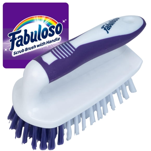 Cepillo de fregar Fabuloso 14 cm blanco y morado