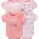 thumbnail image 1 of Get Ready to Fall in Love with Our 4pcs Soft and Breathable Newborn Infant Rompers! Perfect for Baby Boys and Girls, These Short Sleeve Round Neck Bodysuits Feature Adorable Cartoon Animal and Flowers, 1 of 5