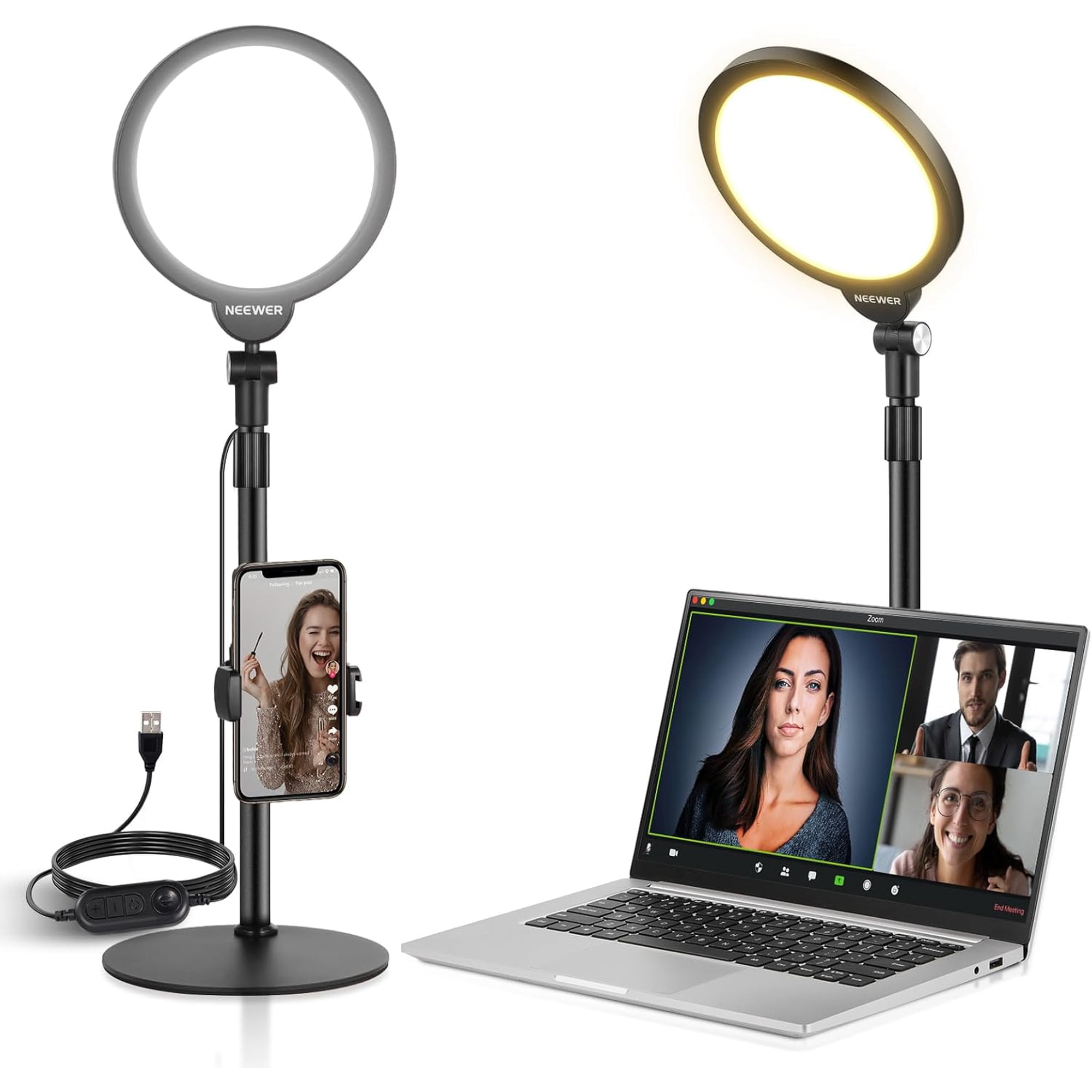 Kit De Luz Selfie Neewer R06 De 17,8 Cm Para Teléfonos