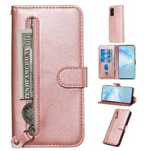 Gangxun - Funda Con Cremallera Para Samsung Galaxy S20 Plus, Carcasa Cartera De Cuero Pu Con Soporte Y Tarjetero