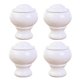 thumbnail image 3 of 4pcs pvc decorativo cortina polo / extremos de varilla finales 28mm estilo 2- blanco, 3 of 5