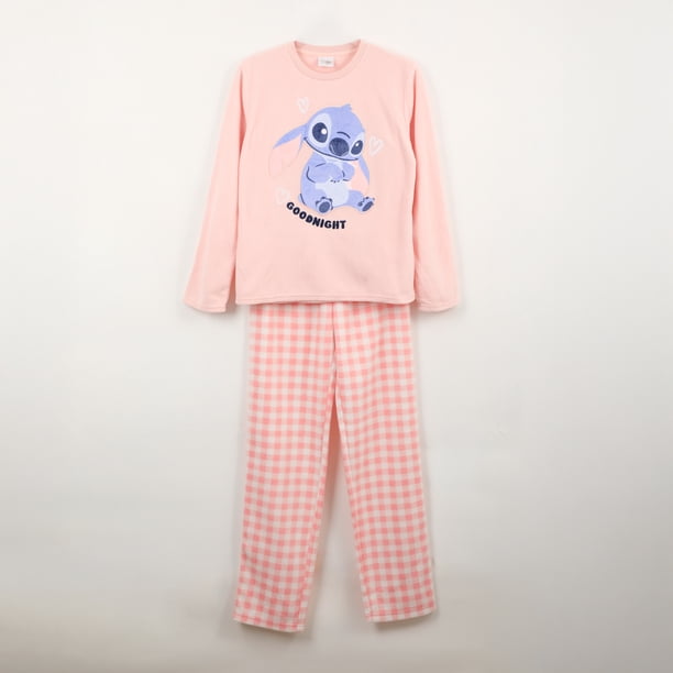 Pijama Manga Larga Niña Goodnight Lilo & Stitch Rosa Disney