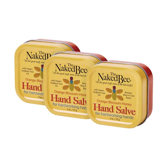 Hand Salve The Naked Bee, miel de azahar, 60 ml, paquete de 3