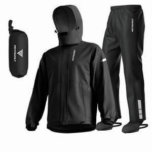 Traje Impermeable Negro Para Motociclismo Motowolf 0405 190T