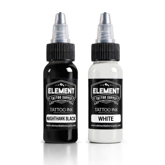 Tinta para tatuaje Element Tattoo Supply 30 ml Negro/Blanco