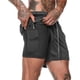 thumbnail image 3 of Short Gimnasio Hombre Con Calza Y Bolsillo Para Celular negro M, 3 of 5