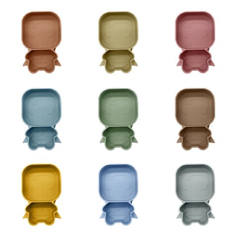 Genérico - Set 2 Platos Diseño Superhombre Silicona Antideslizante Lau