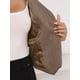 thumbnail image 5 of INSPIRE CHIC Chaleco de Rayas sin Mangas con Cuello en V y Botones para Mujer con Cinturón Trasero para Trabajo y Casual M Café, 5 of 6