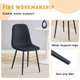 thumbnail image 4 of Silla sencilla de lujo - conjunto de 4 silla de comedor de alta resistencia de material de lino-algodón, 4 of 6