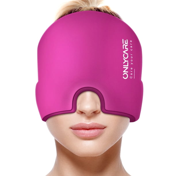 Gorra para aliviar la migraña ONLYCARE, envoltura mejorada e inodora para cabezales de hielo