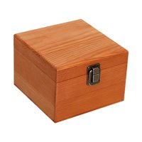 Bothyi - Caja De Almacenamiento De Madera Decoraciones Portátiles Para El Hogar Caja De Regalo Sin Terminar Caja De Baratija Marrón 14X14X10Cm