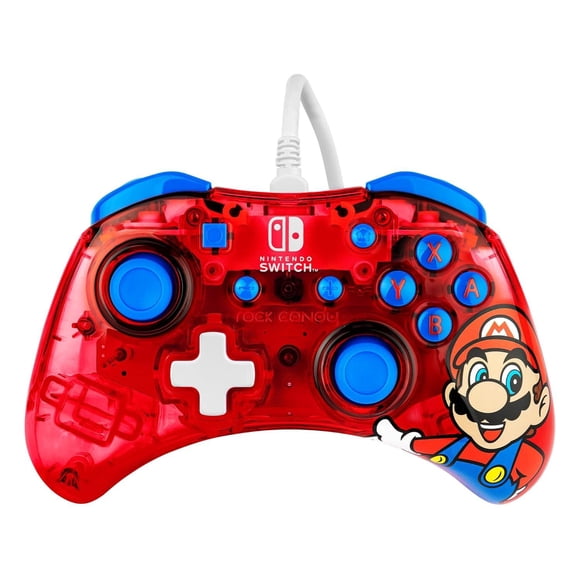 Control con cable PDP Rock Candy Mario Nintendo Switch rojo