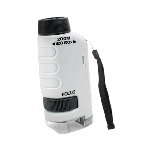 Bothyi - Microscopio De Juguete Científico Para Niños, 60-120X, Portátil, Para Niños, Niñas Y Escuela, Color Blanco