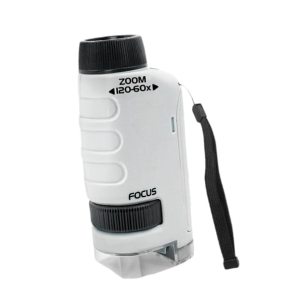 Microscopio De Juguete Científico Para Niños, 60-120x, Portátil, Para Niños, Niñas Y Escuela, Color Blanco