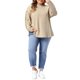thumbnail image 2 of Agnes Orinda Conjuntos de Halloween Suéter para Mujer Tallas Grandes con Costura en Contraste Expuesta Cuello Simulado Manga Larga Casual Suave Tejido de Punto Jersey Talla 3X Caqui, 2 of 6