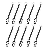 Magideal - 10 Llaveros Con Resorte En Espiral Y Mosquetón, Universales, Prácticos Y Extensibles, Con Cordón Enrollable Para Llaves Y Billetera.
