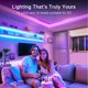 thumbnail image 2 of Cinta de luces EMITEVER 5 m RGB COB 3150 LED regulable, 2 of 9