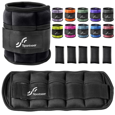 Juego De Pesas Para Tobillo Sportneer Ajustables De 1 A 5 Kg, 1 Par