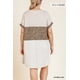 thumbnail image 5 of Vestido de Mezcla de Lino con Cuello en V, Estampado Animal, Mangas Cortas Dobladas y Bolsillos, con Bloques de Color, 5 of 5