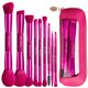 thumbnail image 1 of Set de brochas de maquillaje BS-MALL 9 piezas rosa intenso con bolsa de viaje, 1 of 8