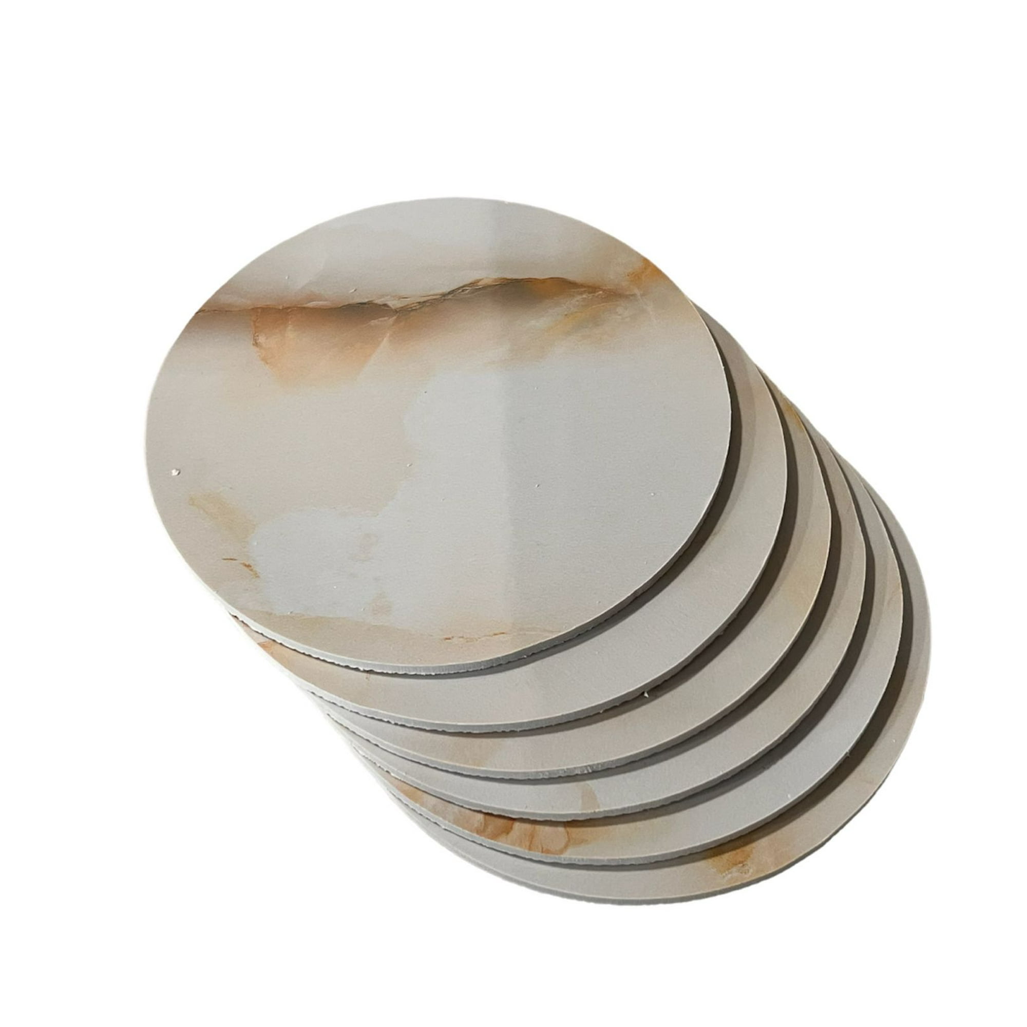 Oem - Set De 6 Posavasos Diseño Mármol Pack 6 Posavasos Redondo A