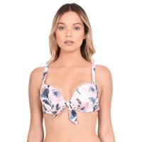 Samia - Bikini Estilo Sostén Estampado Rosado Con Nudo L