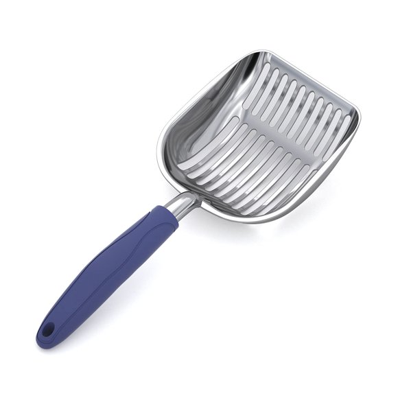 Recogedor de arena para gatos WePet 36 cm, aluminio, mango azul