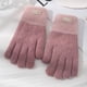 thumbnail image 2 of Guantes de lana de punto de invierno para mujeres estudiantes ciclismo guantes gruesos cálidos de doble pantalla táctil, 2 of 5