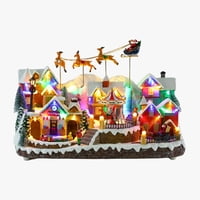 Genérico - Ciudad Villa Navideña Musical Con Movimiento Led Mediana