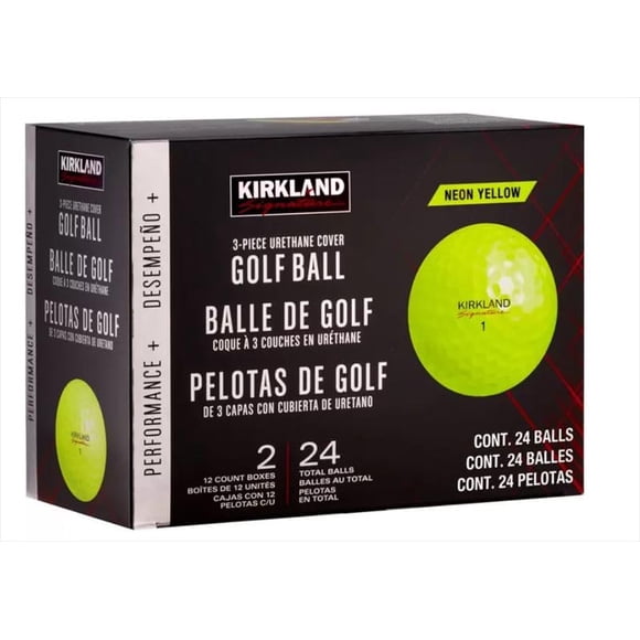Pelotas De Golf Kirkland Signature De 3 Piezas Versión 2 0 Amarillas Paquete De 24