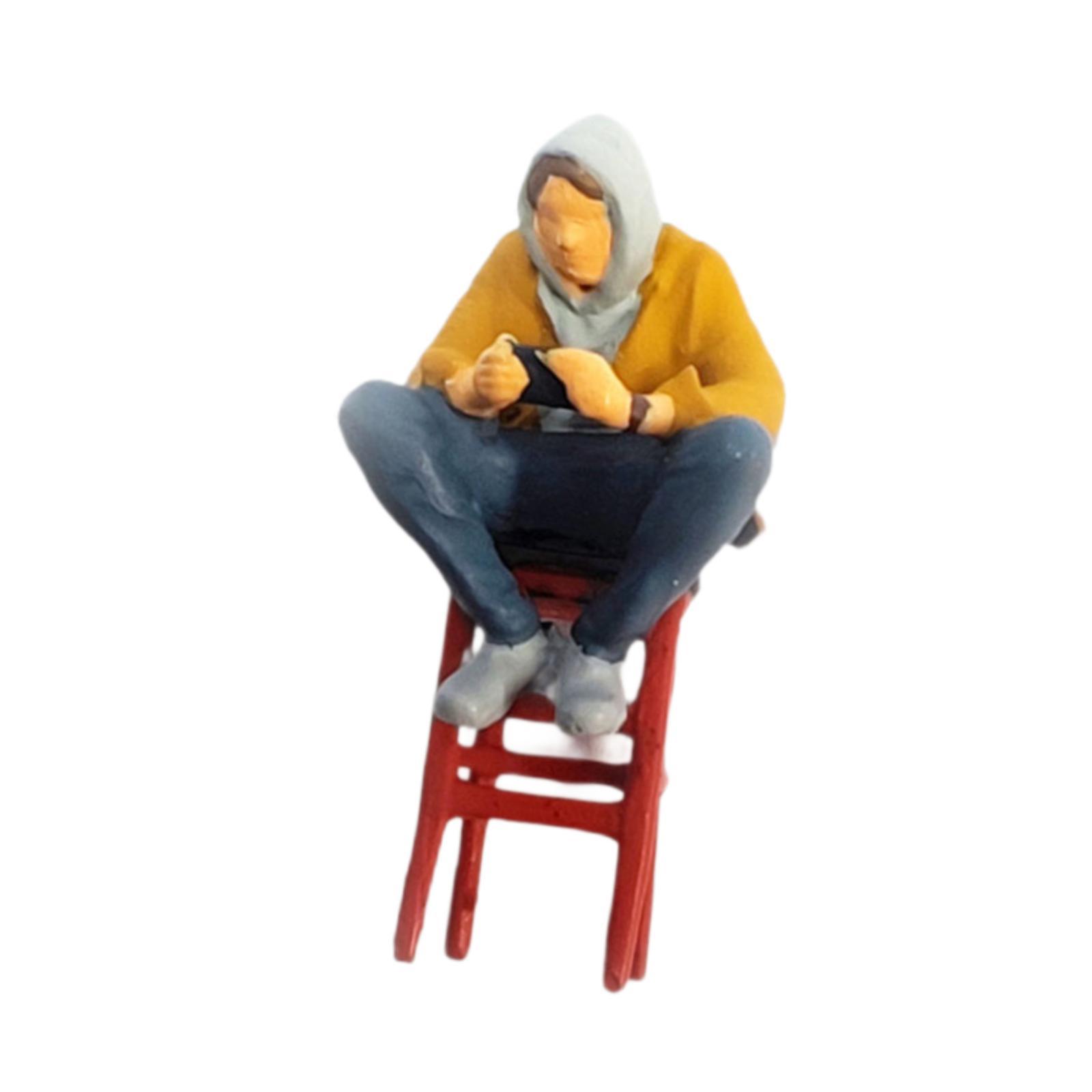 Bothyi - 1/64 Escala Hombres Modelo Figuras Adorno Simulación Figuras Mini Personas Modelo Rojo