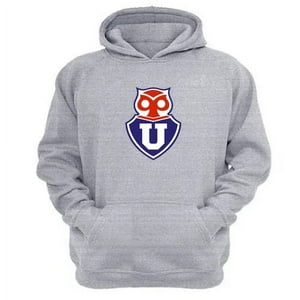 Genérico - Polerón Canguro U De Chile Gris Claro Talla Xs Unisex