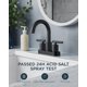 thumbnail image 4 of Grifo de baño FORIOUS, juego central de 4 pulgadas, negro, 2 manijas, 4 of 9