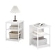 thumbnail image 4 of Mesa lateral Furinno CAMNUS, juego de 2, estructura metálica de 2 niveles, color blanco, 4 of 6