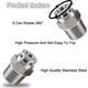 thumbnail image 4 of Paquete de 2 accesorios de aire a presión, macho recto de 1/4 de pulgada de diámetro exterior x rosca NPT de 1/4 de pulgada, 4 of 7