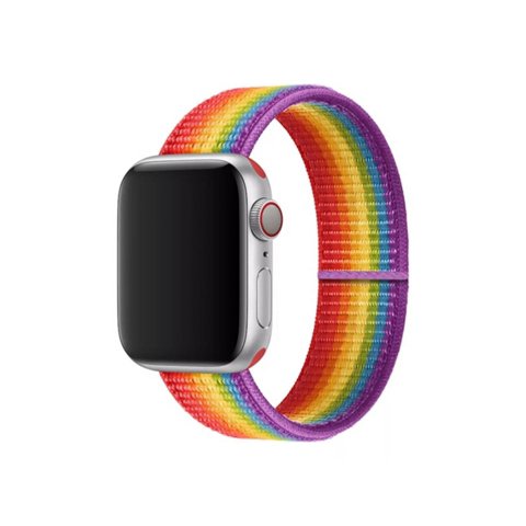 Genérico - Correa Nylon Compatible Iwatch Apple Watch 38/40/41Mm Arcoiris