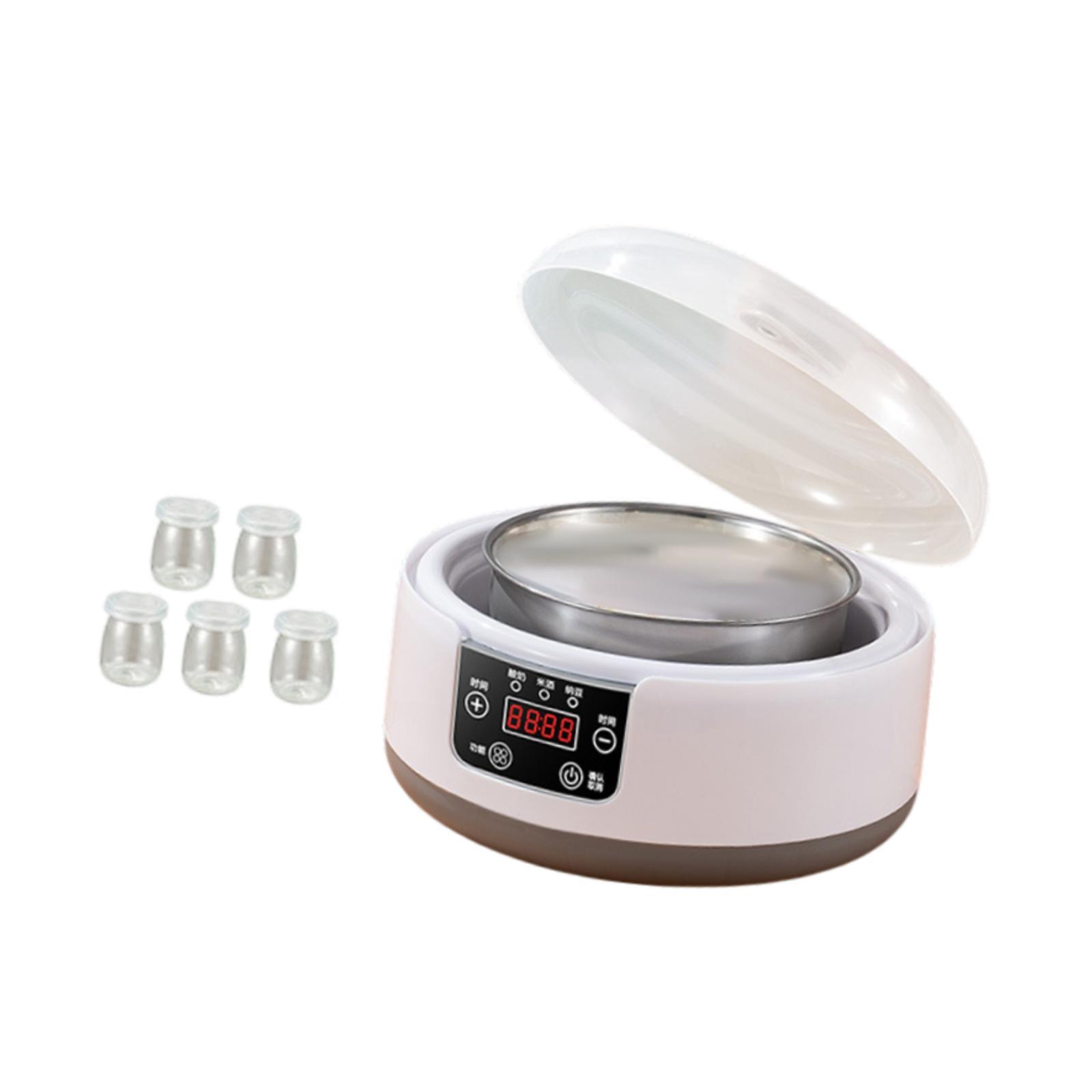 Magideal - Fabricante De Yogurt Automático Máquina De Yogurt Eléctrico Hogar De Bajo Ruido De Bajo Ruido De Acero Inoxidable De Acero Inoxidable Para Fiesta Para