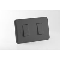 Rema - Interruptor Doble 9/12 Embutido 10A Negro