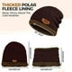 thumbnail image 4 of Conjunto de gorro y bufanda cálidos para hombre y mujer, para invierno, para exteriores, a prueba de viento, gorro de esquí holgado de punto con forro polar, 4 of 5